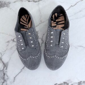Gray Studded Women's Shoes